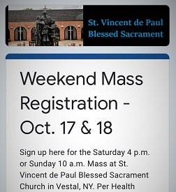 Online Mass registration
